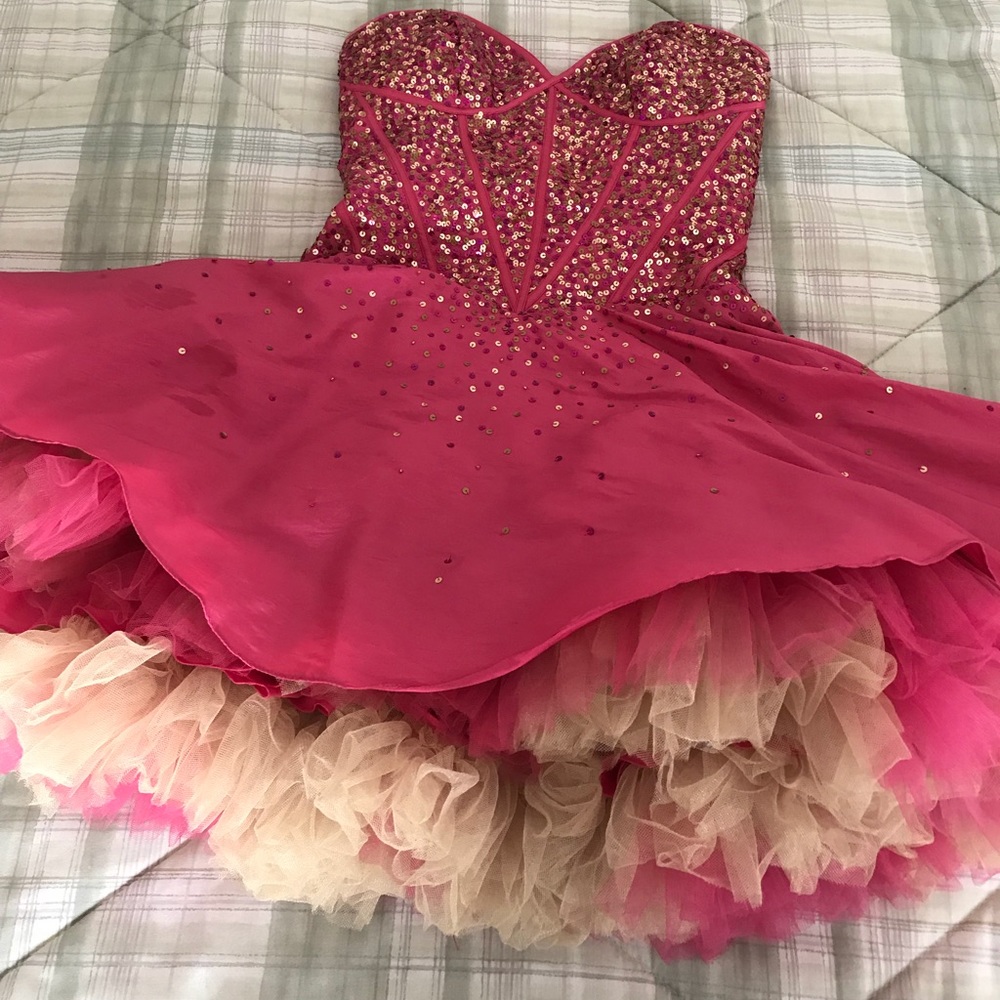 Pink Jovani Cocktail Dress - Picture 3 of 3